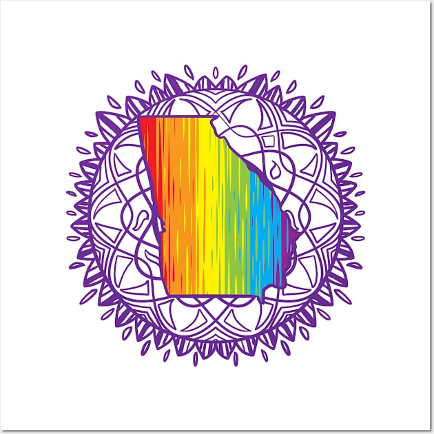 Georgia Mandala Pride Wall Art by Manfish Inc.